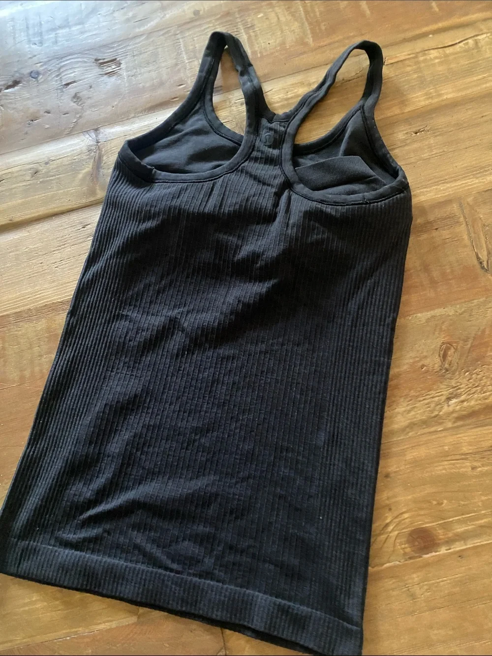 lululemon athletica Black Ribbed Racerback Tank
